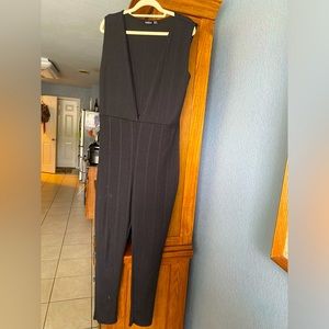 Boohoo Black Plunge Jumpsuit